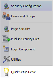 Security Framework Menu